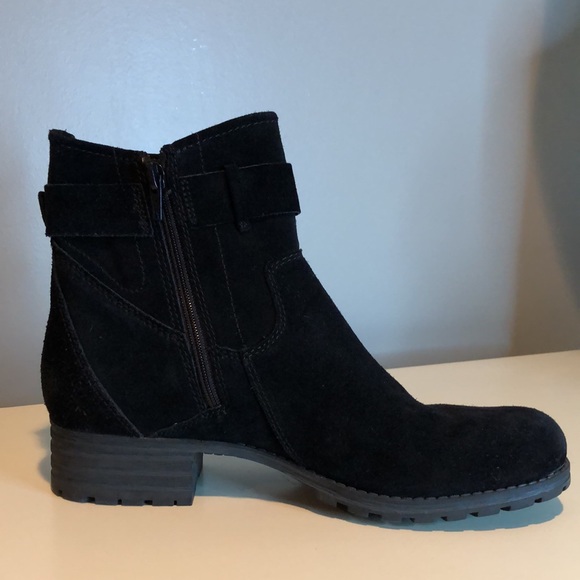 Clarks Ladies Smart Ankle Black Suede Boots "Marana Amber" - Picture 2 of 12